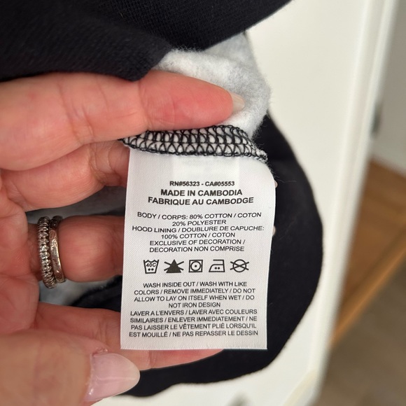 Nike Men's Black and White Patterned Hoodie - Picture 11 of 12